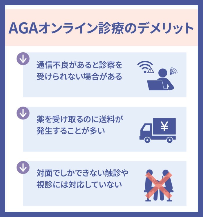 AGAオンライン診療にはデメリットもある！対面診療も選択肢に入れよう