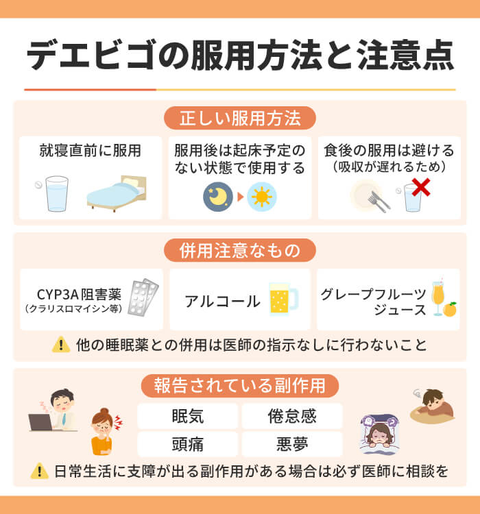 デエビゴの服用方法と注意点